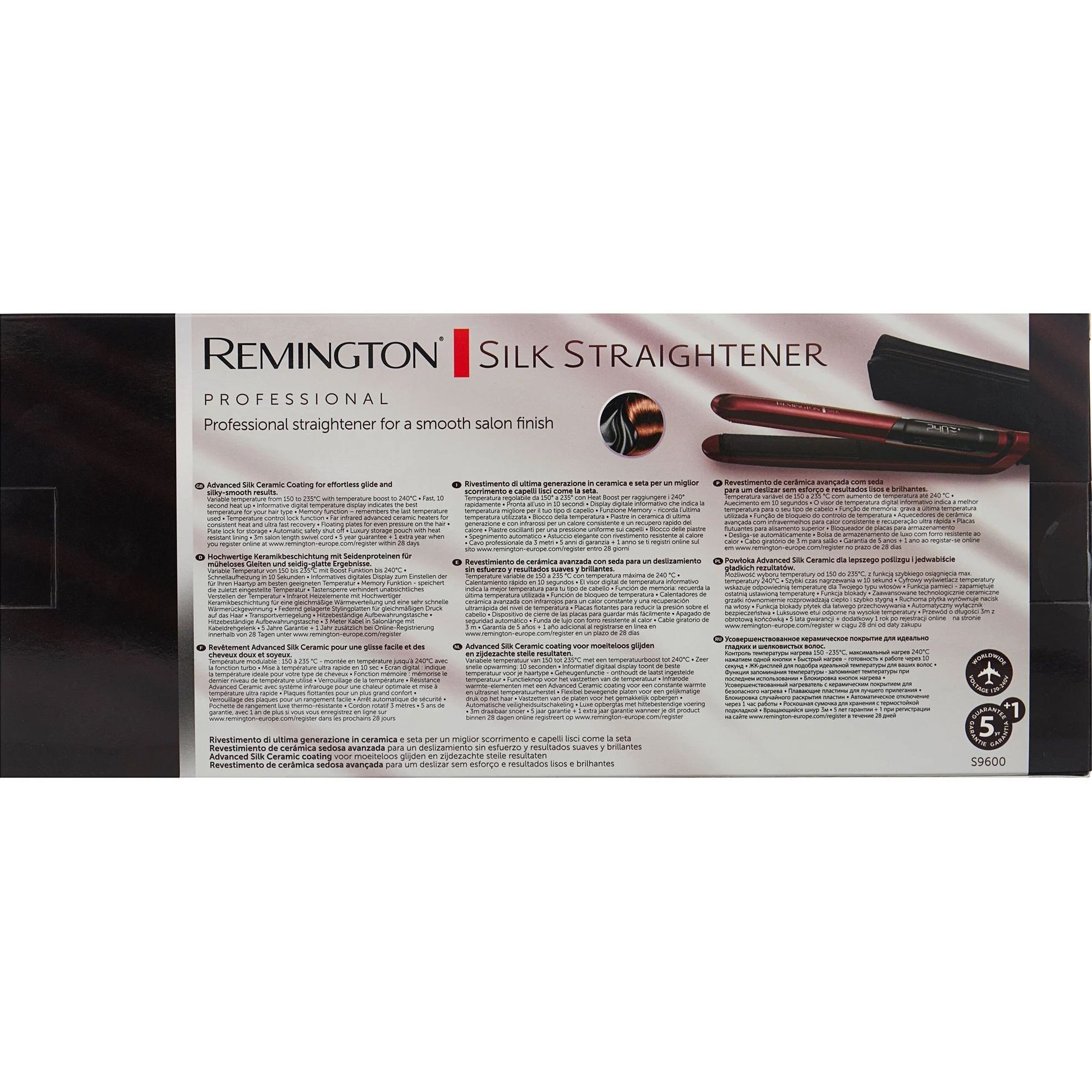 Выпрямитель Remington Silk Straightener S9600 черно-красный - фото 7