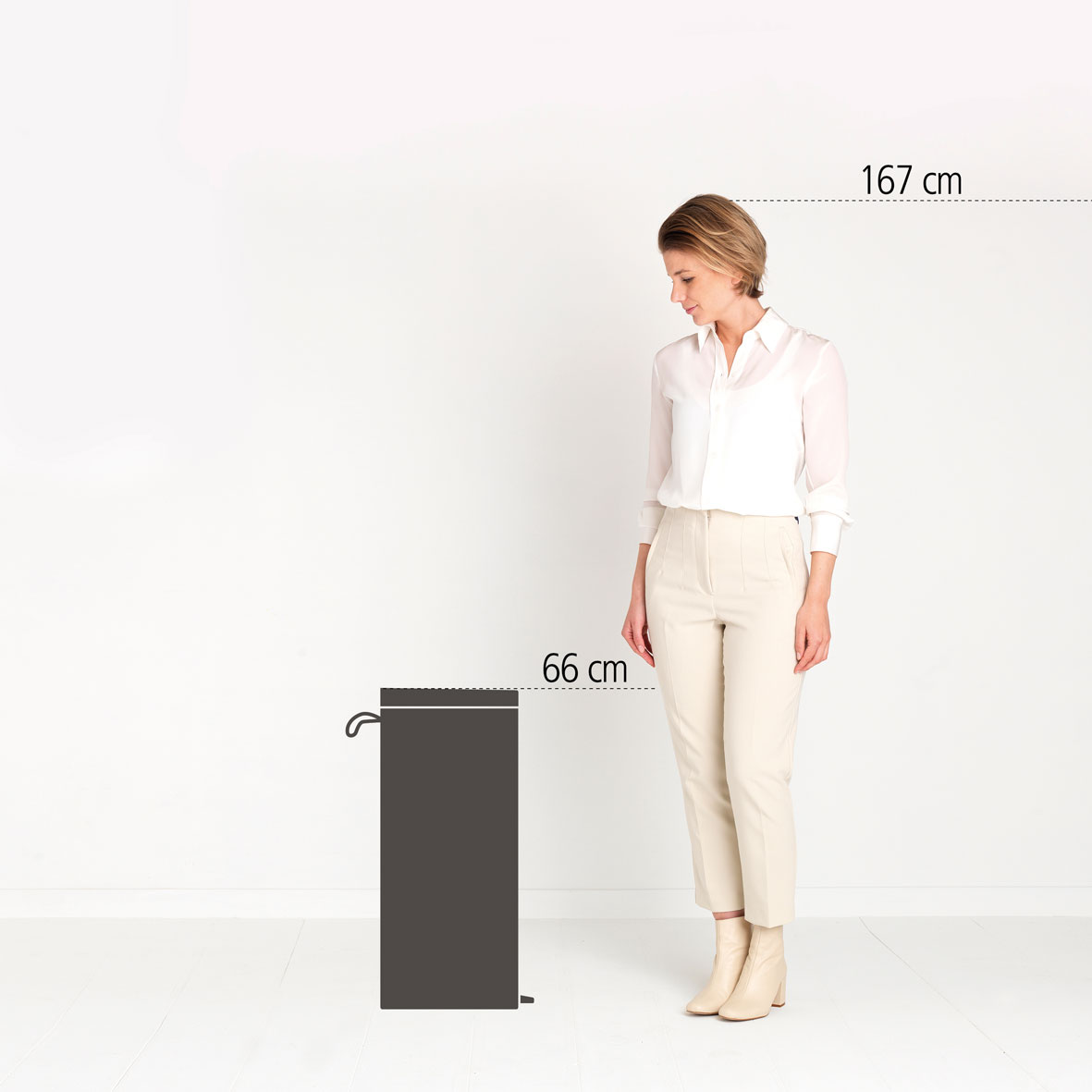 Бак для сміття Brabantia Pedal Bin Flat Back, 30 л, білий (485206) - фото 5