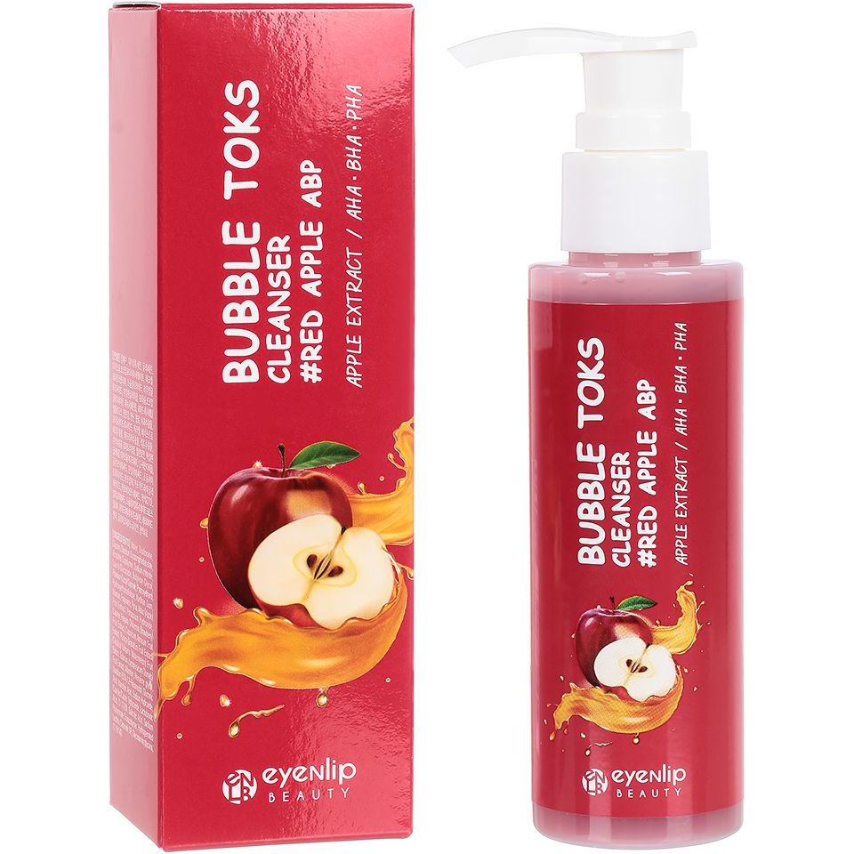 Кислородная пенка для умывания Eyenlip Bubble Toks Cleanser Red Apple 100 мл - фото 1