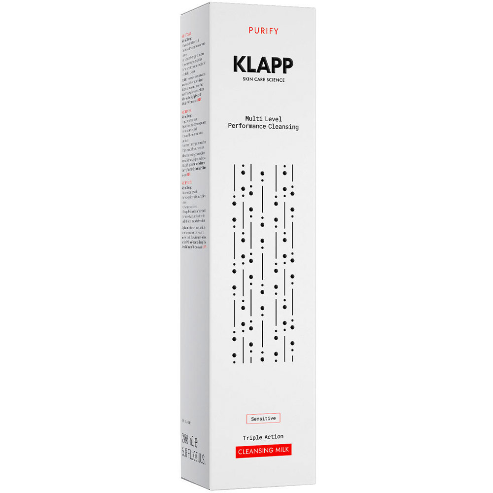 Очищувальне молочко Klapp Triple Action Cleansing Milk Sensitive для чутливої шкіри обличчя 200 мл - фото 2