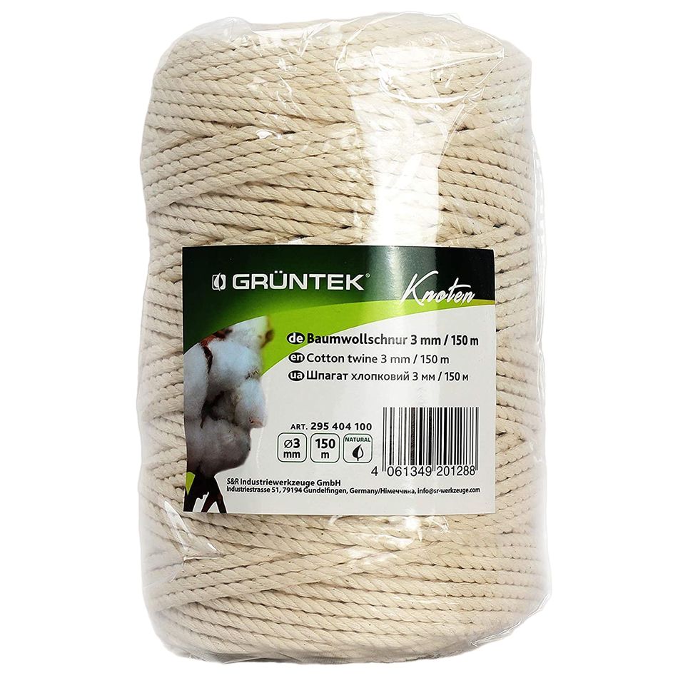Шпагат Gruntek Cotton Twine 3 мм x 150 м - фото 3