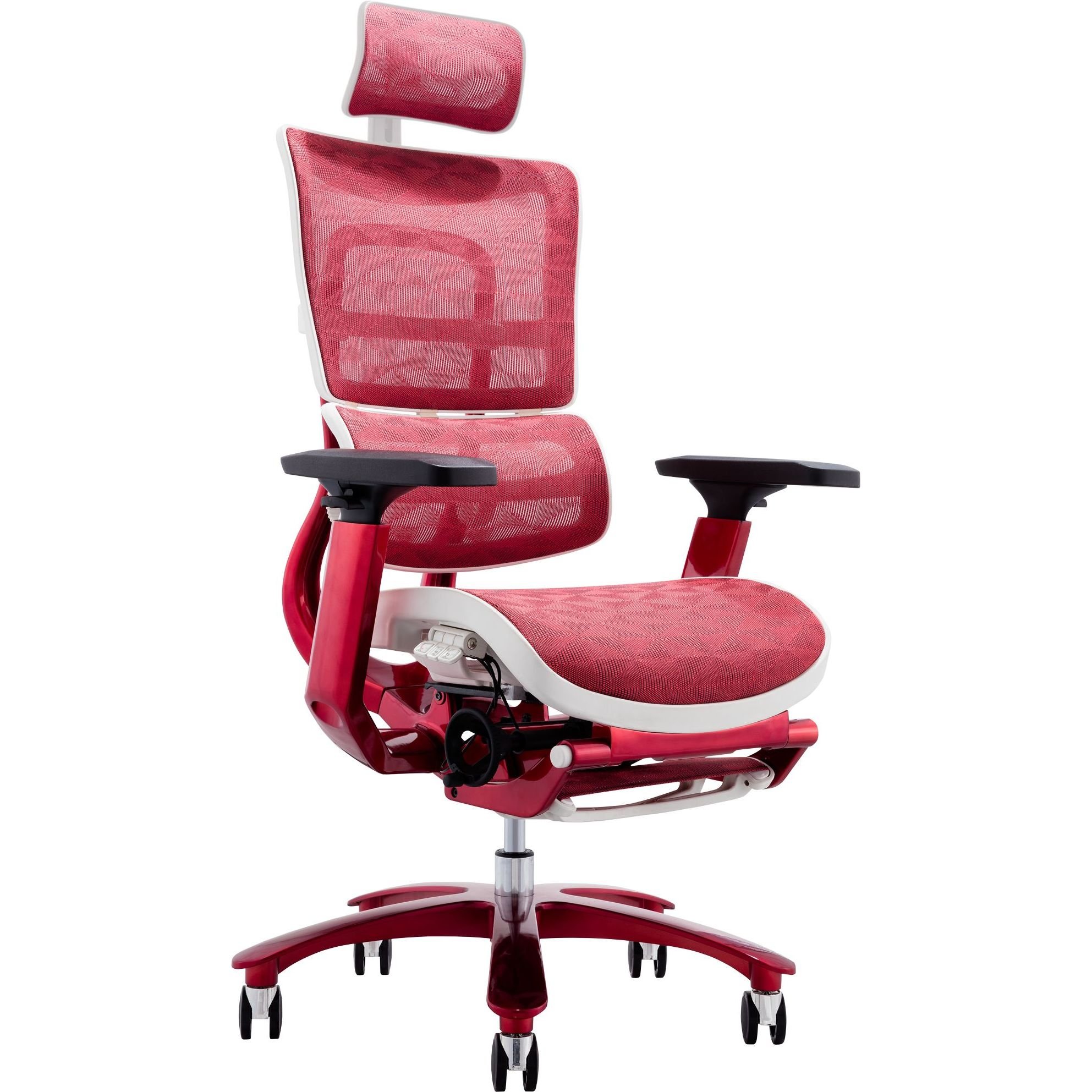 Офисное кресло GT Racer X-815L, красно-белое (X-815L White/Red (W-52)) - фото 1