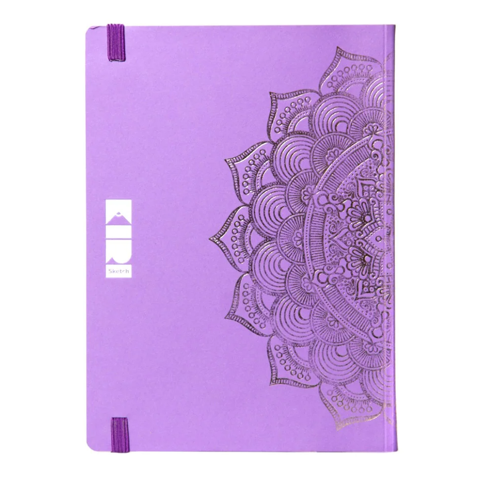 Дневник-мотиватор Kiri sketch Мандала Пурпурный цвет 21204-KR недатированый в книжном переплете (73497) - фото 2