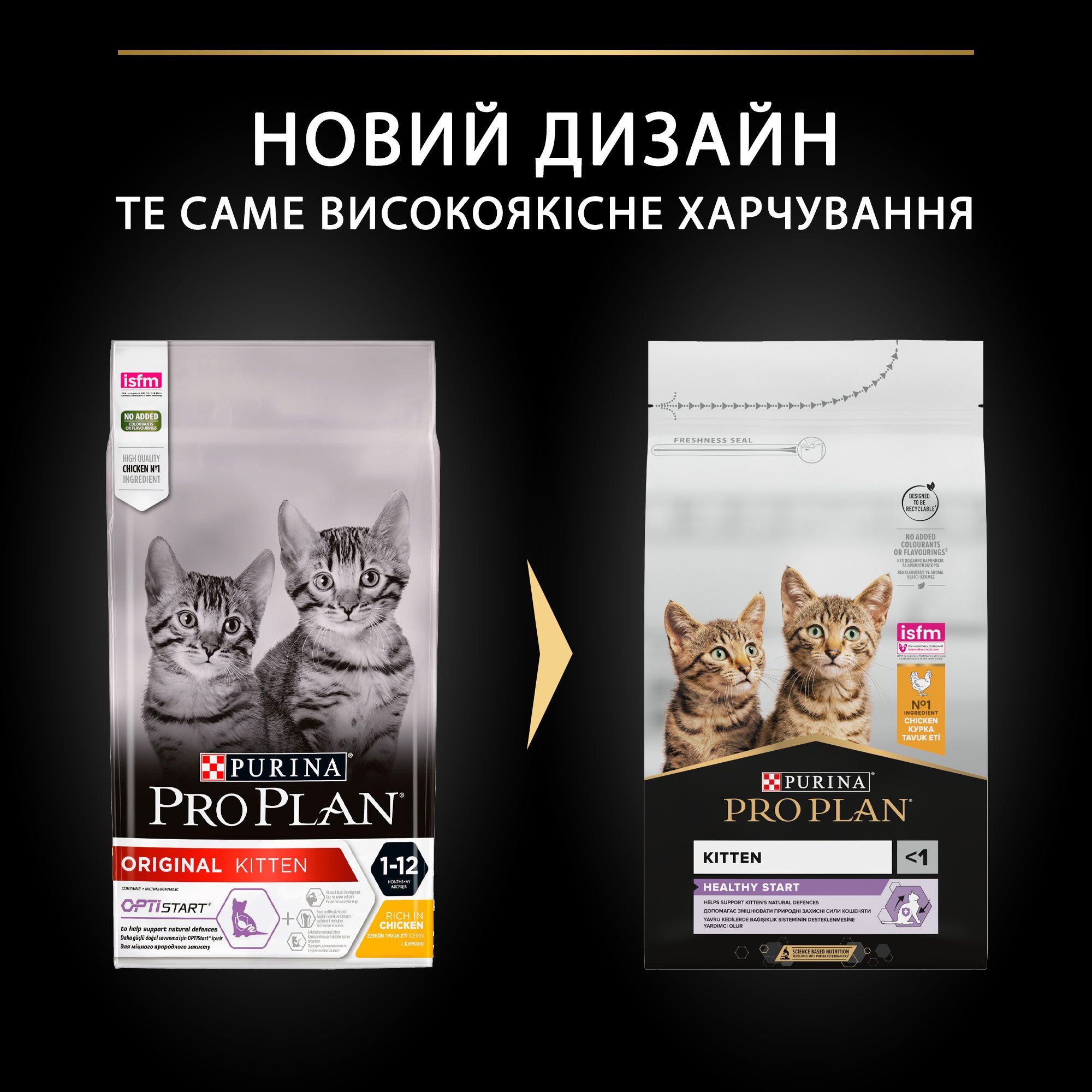 Сухий корм для кошенят Purina Pro Plan Kitten <1 Healthy Start з куркою 1.5 кг (12369475) - фото 10