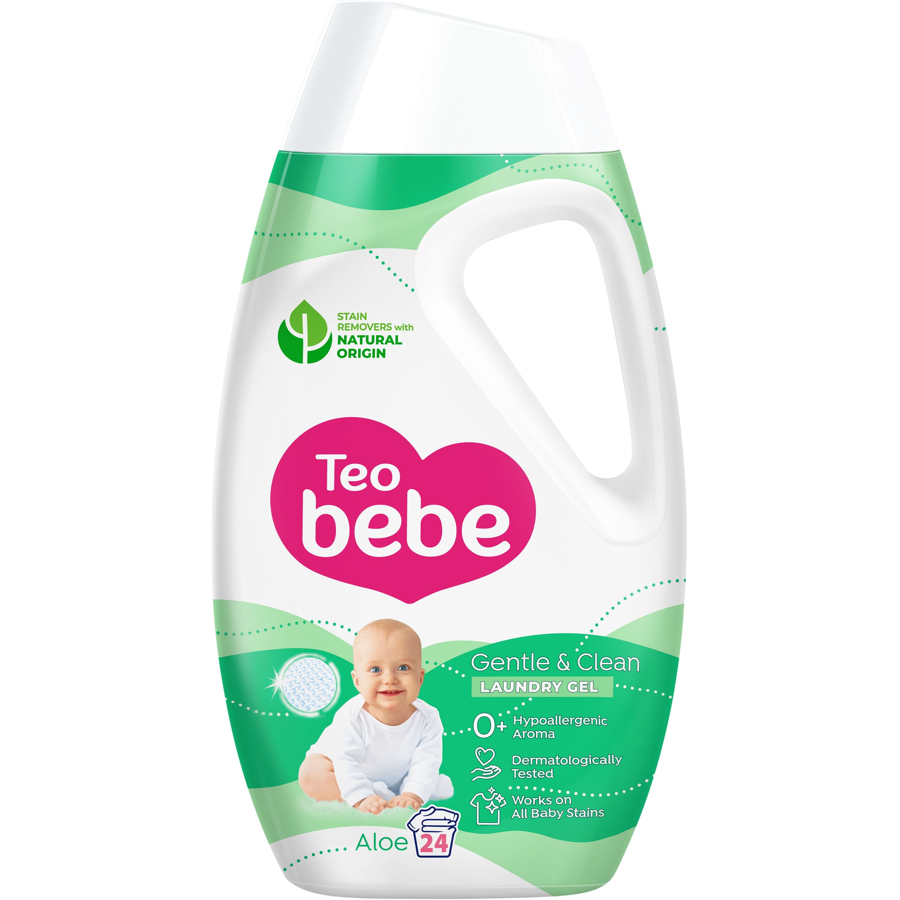 Рідкий засіб для прання Teo Bebe Gentle & Clean Aloe дитячий 1.08 л - фото 1