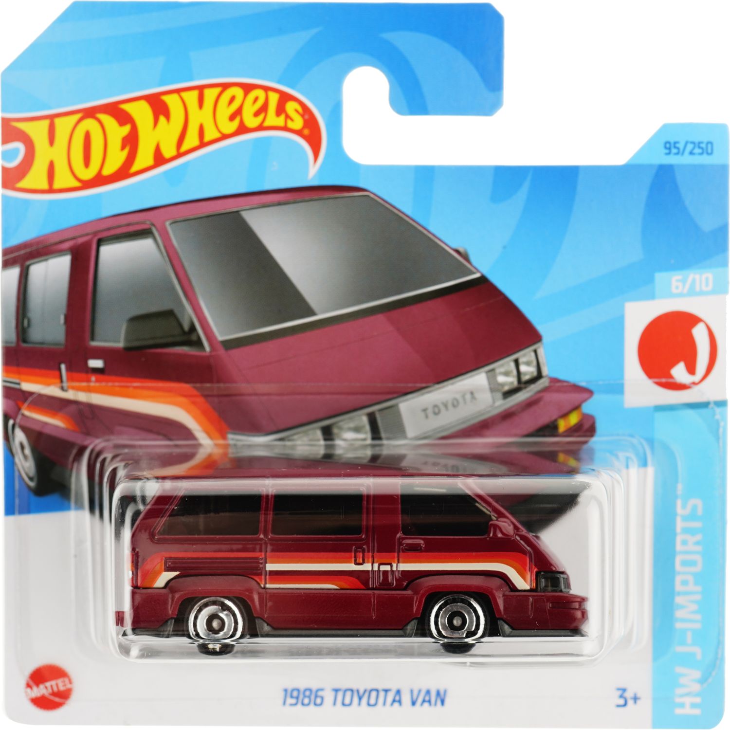 Базова машинка Hot Wheels HW J-Imports 1986 Toyota Van червона (5785) - фото 1