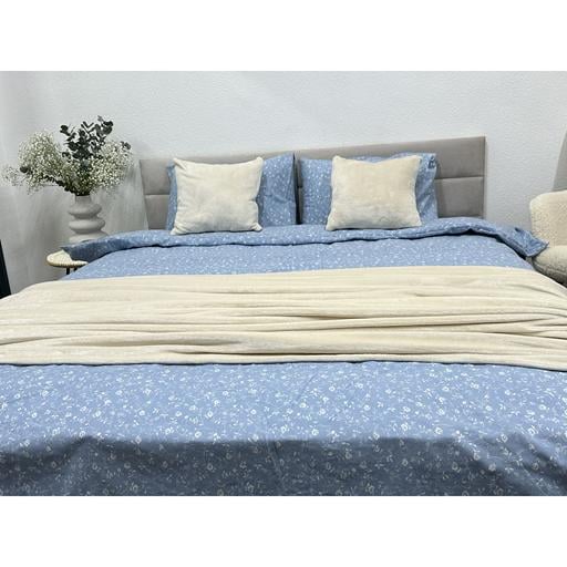 Комплект постельного белья Ecotton полуторный 250958 Цветок на голубом (24277) - фото 2