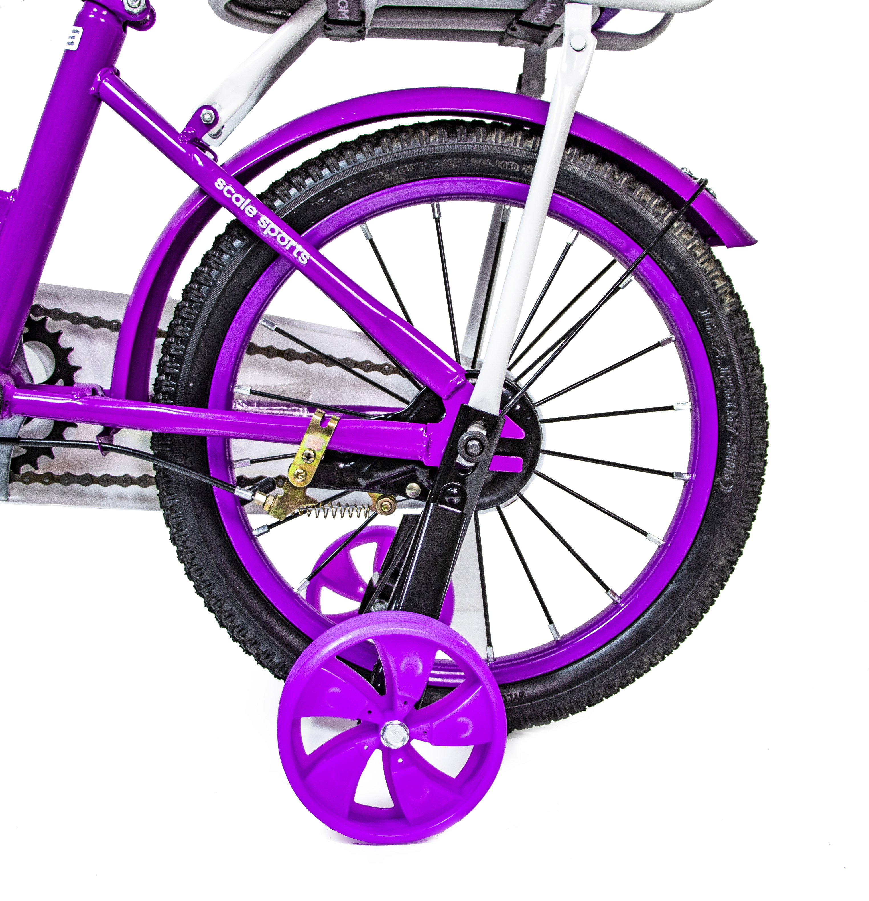 Велосипед детский Scale Sports 16 дюймов фиолетовый 231895 - фото 2