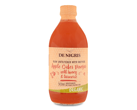 Органический уксус De Nigris яблочный с медом и куркумой, 500 мл (774852) - фото 1