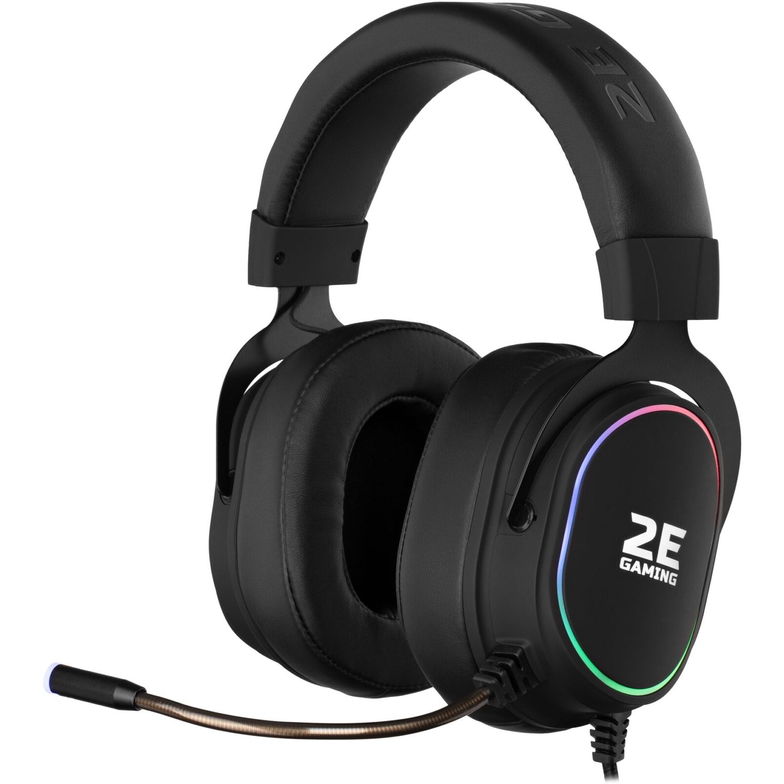 Навушники ігрові 2E Gaming HG350 RGB USB-A 7.1 Black з мікрофоном - фото 1