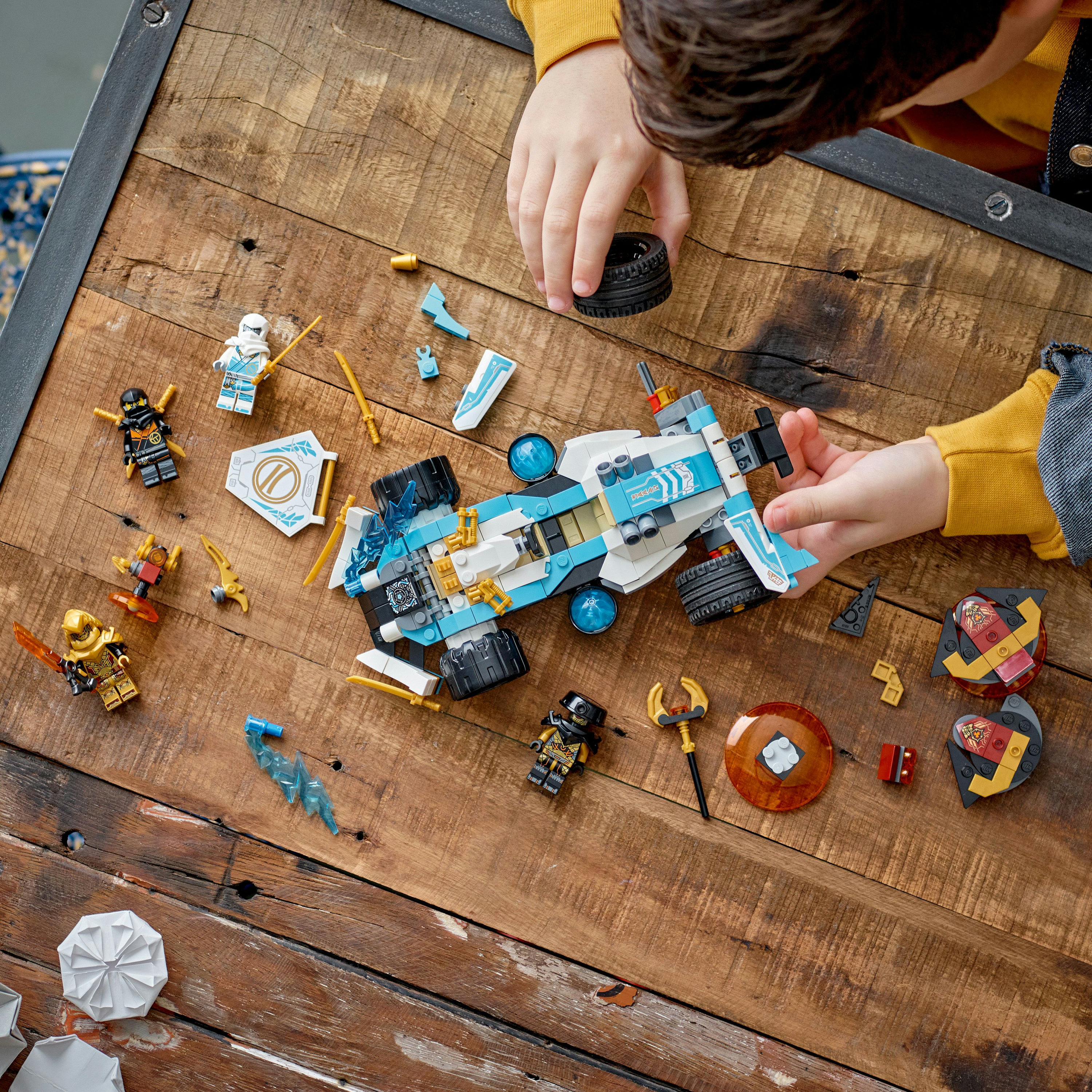 Конструктор LEGO Ninjago Суперсила дракона Зейна автомобиль для гонки спин-джитса, 307 деталей (71791) - фото 3