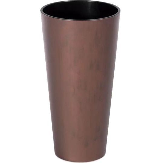Горшок для цветов Prosperplast Tubus Slim Corten круглый с вкладышем, высокий, 300 мм, бронза (65872-7601) - фото 1