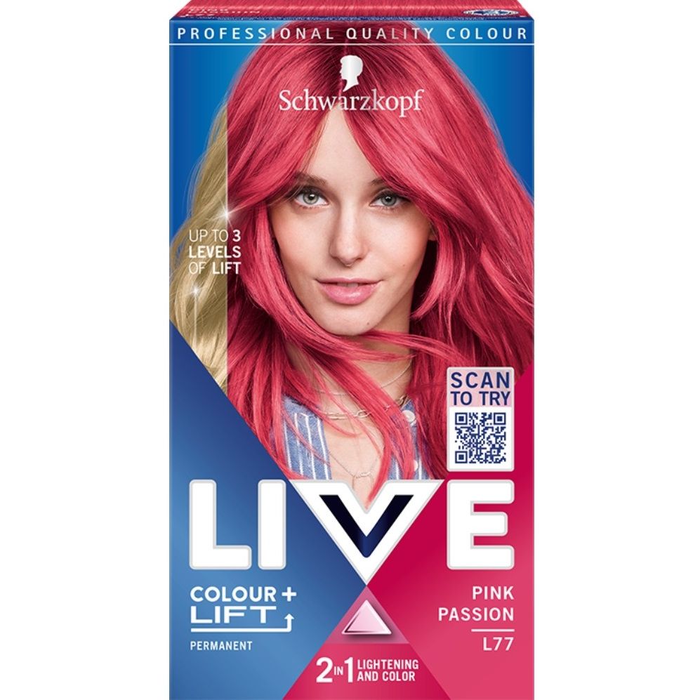 Фарба для волосся Schwarzkopf Live Colour + Lift освітлювальна тонуюча L77 Pink Passion - фото 1