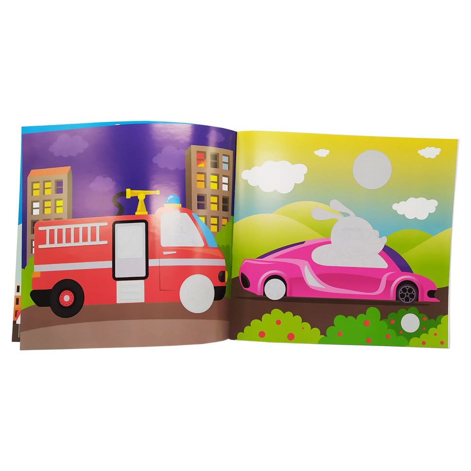 Книга-розмальовка для малюків Книжковий хмарочос Транспорт (400616) - фото 2