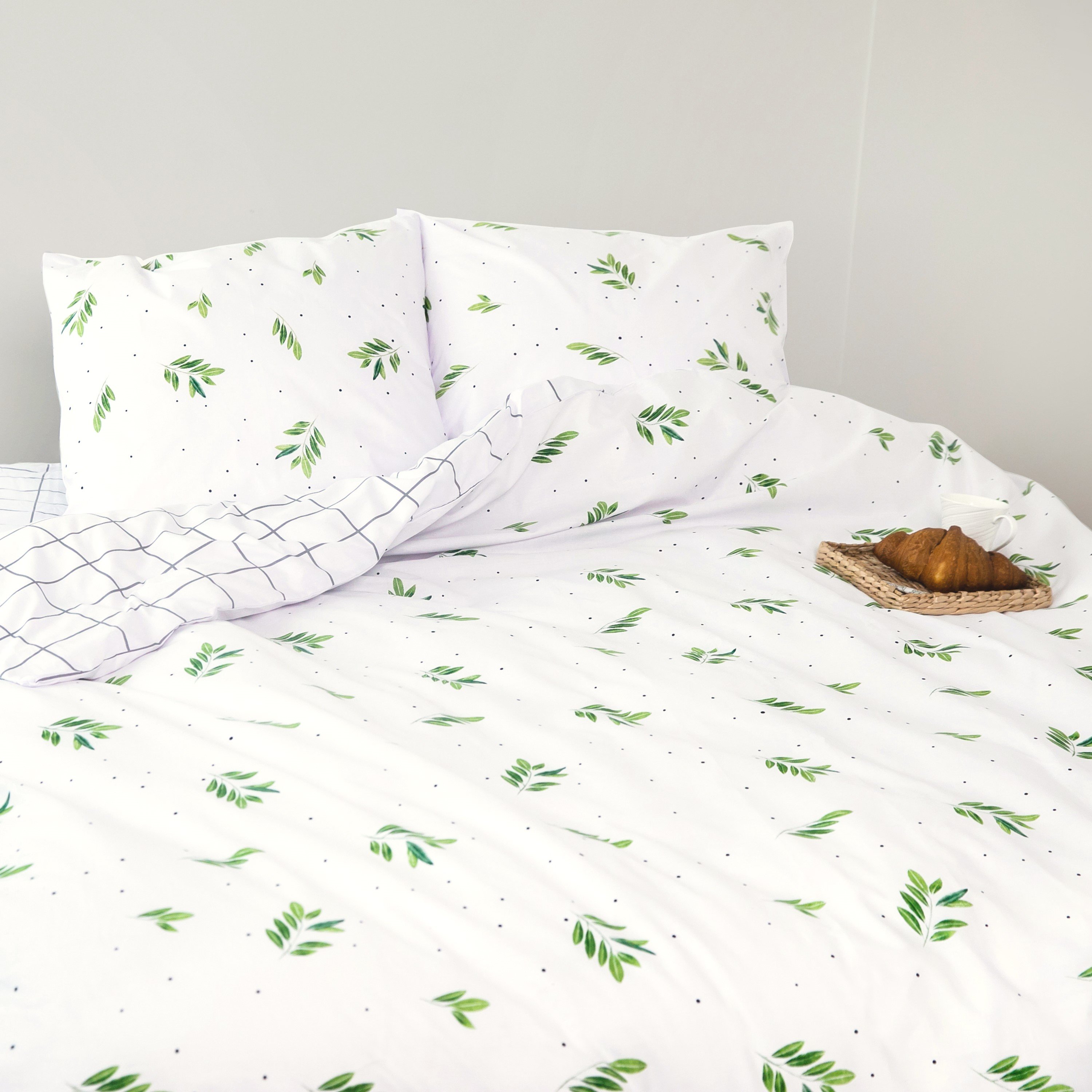 Комплект постельного белья ТЕП Happy Sleep 364 Greece семейный белый с зеленым (2-03797_25593) - фото 2