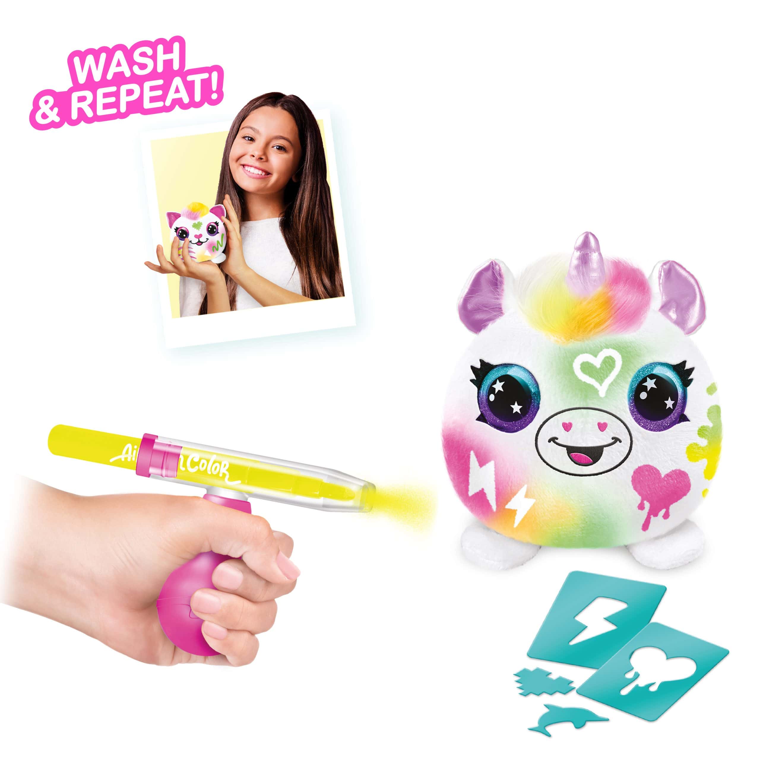 Набор для творчества Canal Toys DIY Airbrush Plush Неон мини сюрприз (AIR020) - фото 3