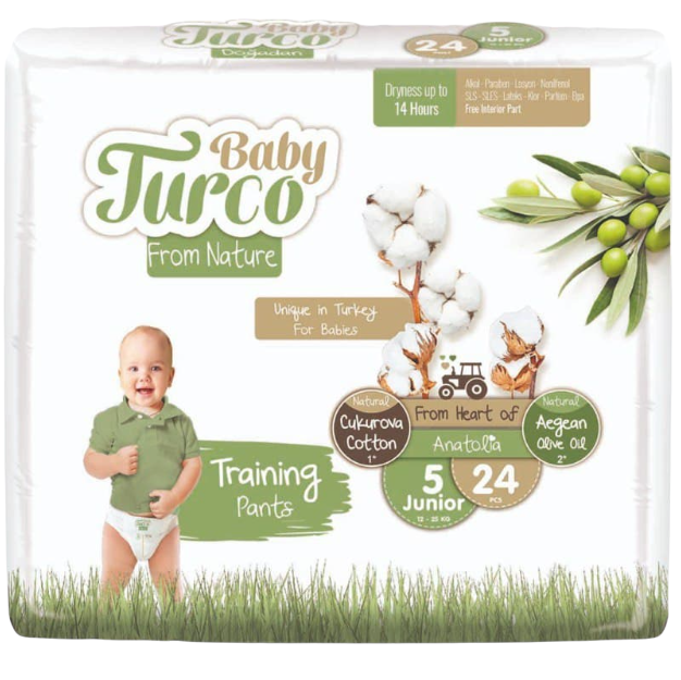 Подгузники-трусики Baby Turco 5 (12-25 кг), 24 шт. (8682241200696) - фото 1