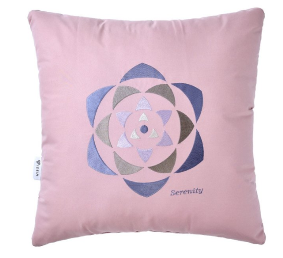 Подушка декоративная Ideia Rain з вышивкой, розовый, 50х50 см (8-32196) - фото 1
