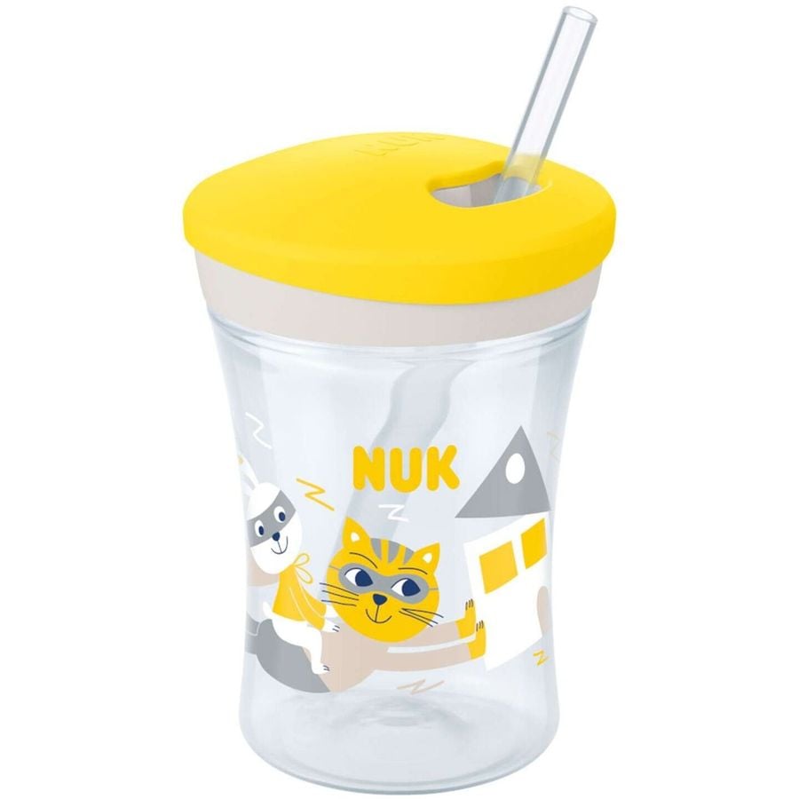 Photos - Baby Bottle / Sippy Cup NUK Поїльник Evolution Action Cup, 230 мл, жовтий  (3952423)