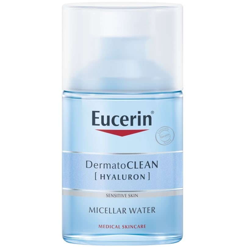Мицеллярный очищающий флюид Eucerin DermatoClean Hyaluron для чувствительной кожи 100 мл - фото 1