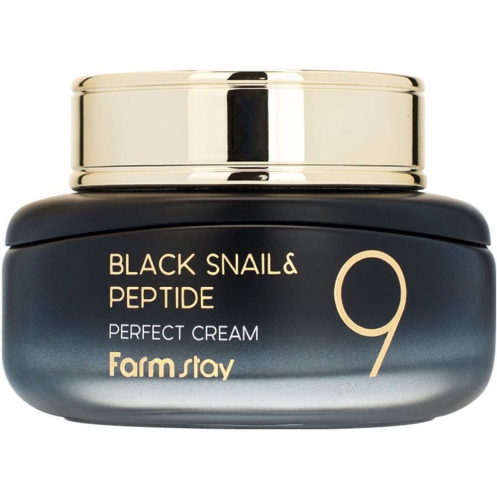Крем для лица FarmStay Black Snail & Peptide 9 Perfect Cream 55 мл - фото 1