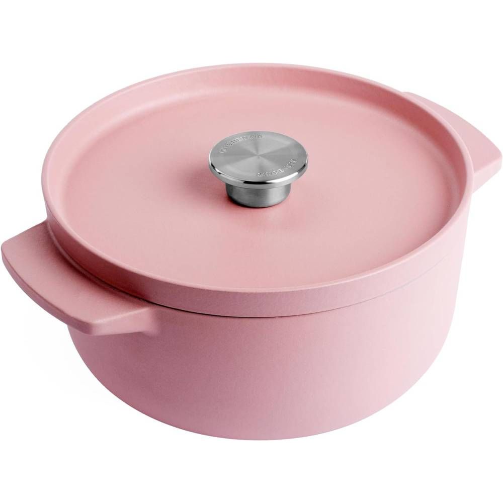 Каструля KitchenAid Cast Iron чавунна з кришкою 26 см 5.2 л суха троянда (CC007431-001) - фото 1