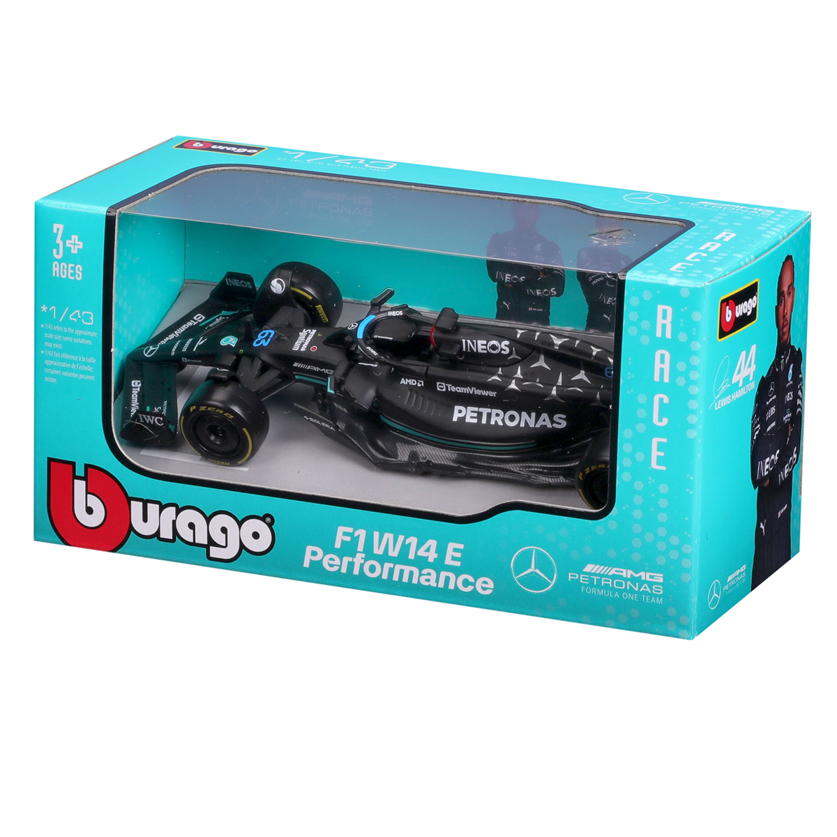 Автомодель Bburago Mercedes-AMG F1 W14 E Performance 2023, 1:43 в ассортименте (18-38080) - фото 11