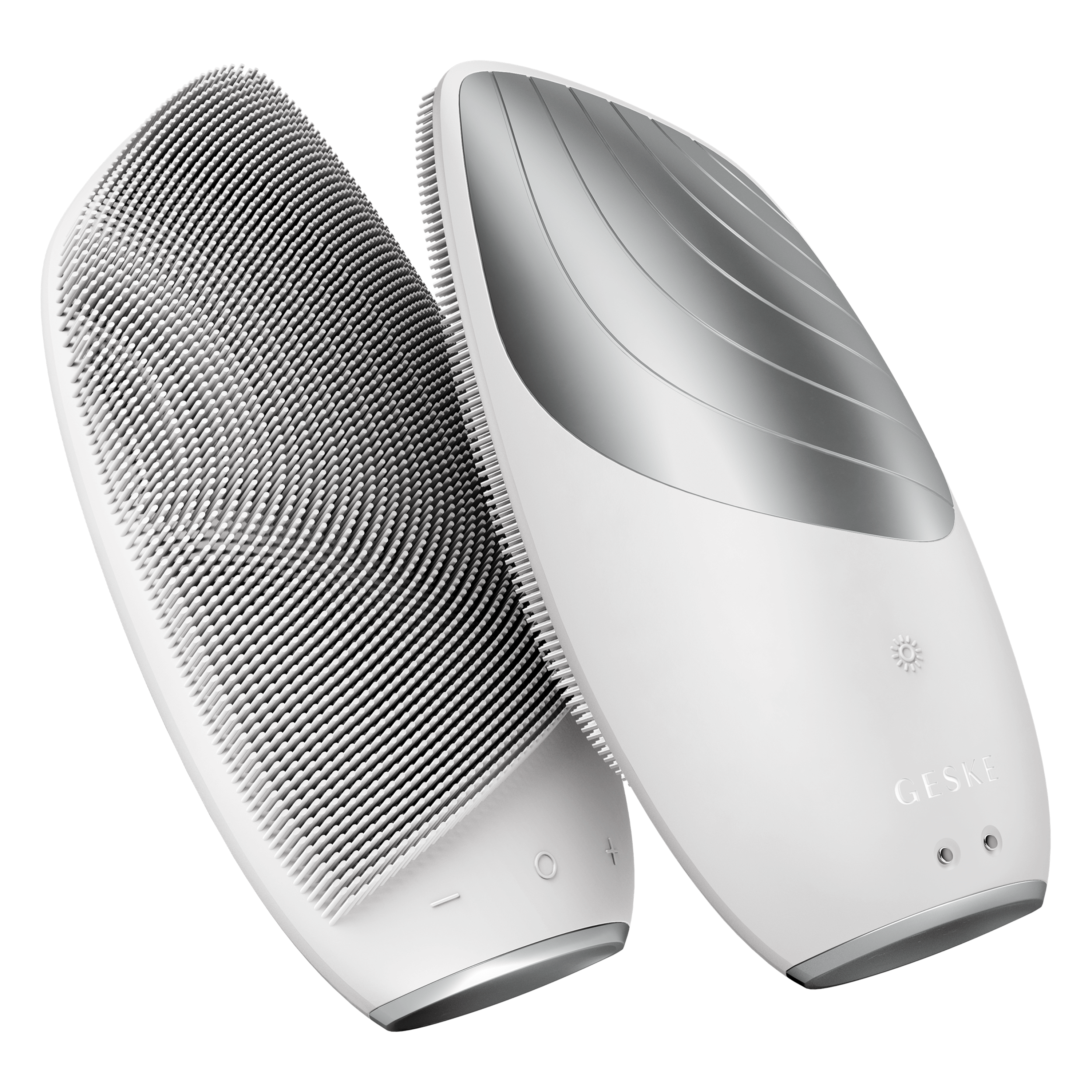 Электронная звуковая термощетка для лица GESKE Sonic Thermo Facial Brush 6 в 1 белая - фото 2