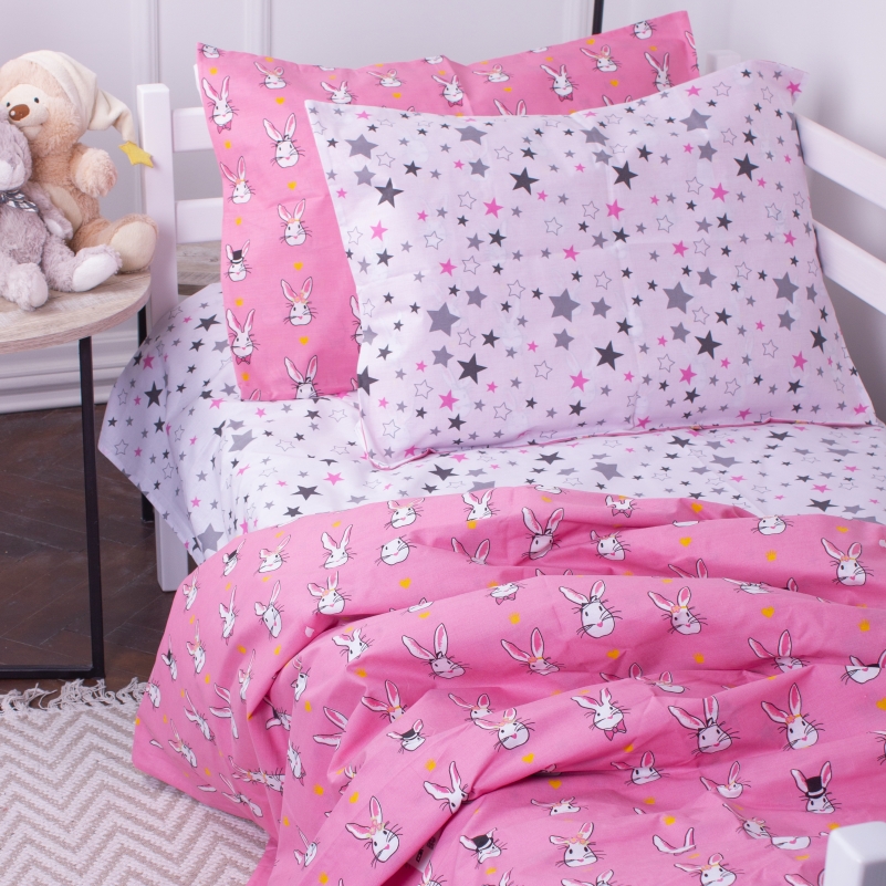 Комплект постільної білизни MirSon Kids Time 17-0528 Bunnies pink, дитячий - фото 5