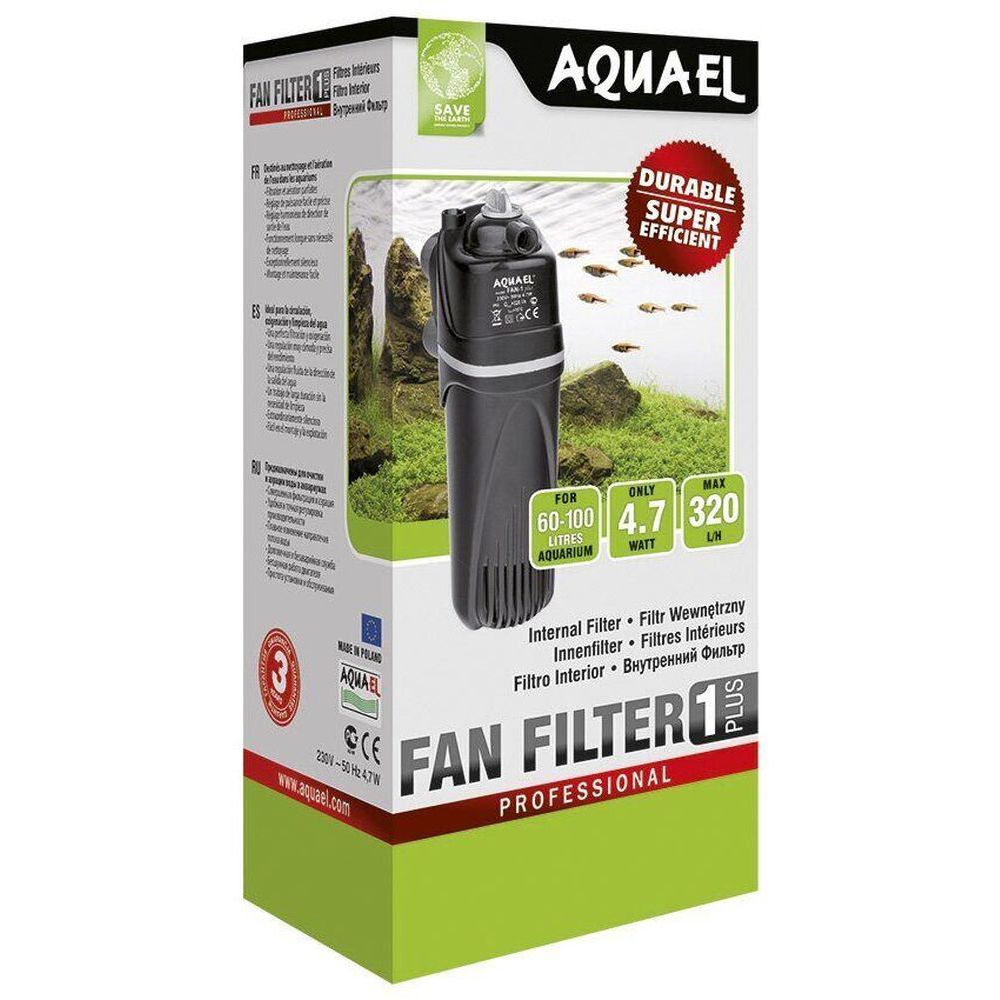 Внутрішній фільтр Aquael Fan 1 Plus, для акваріумів 60-100 л - фото 1