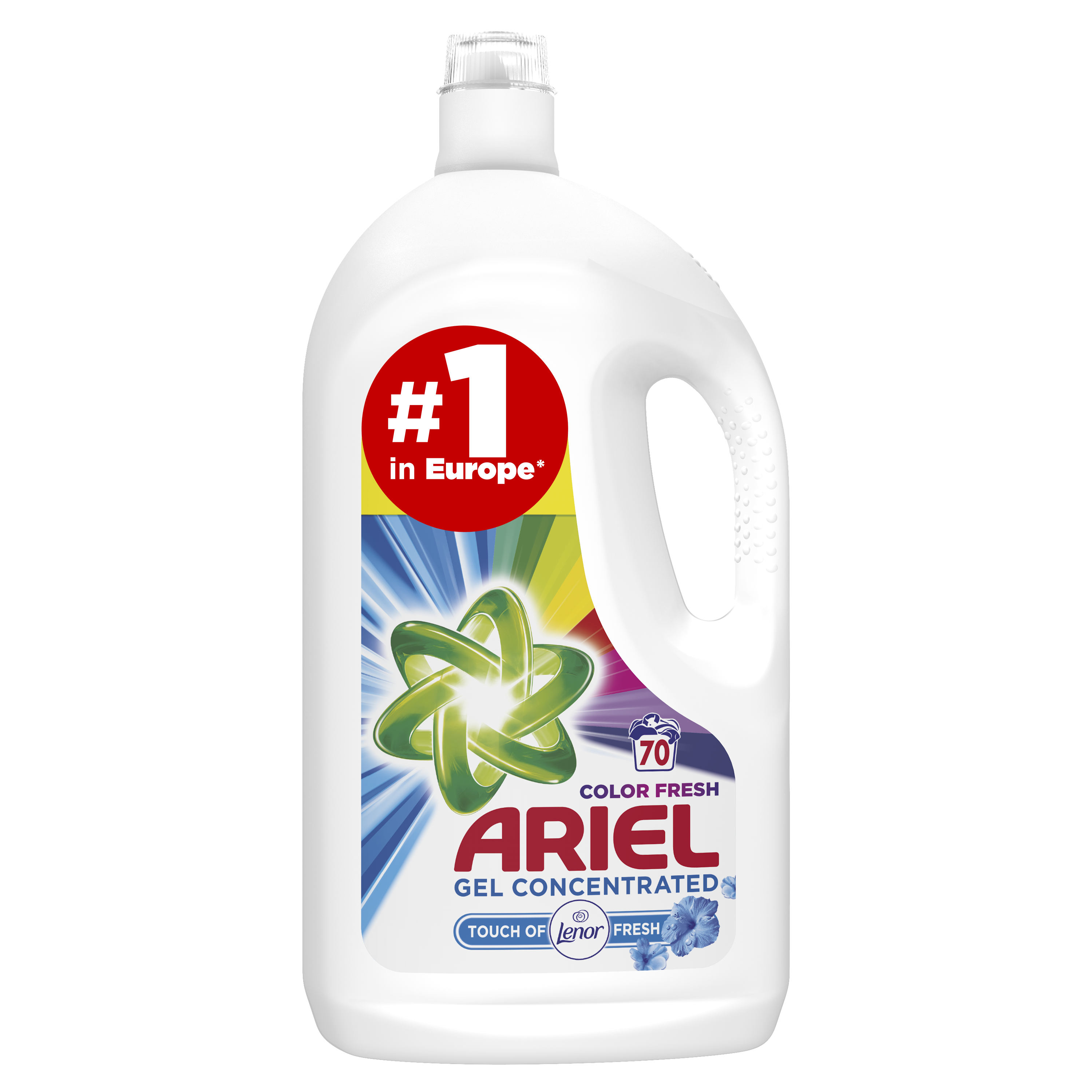 Рідкий пральний порошок Ariel Touch of Lenor Fresh, для білих і кольорових тканин, 3,85 л - фото 1