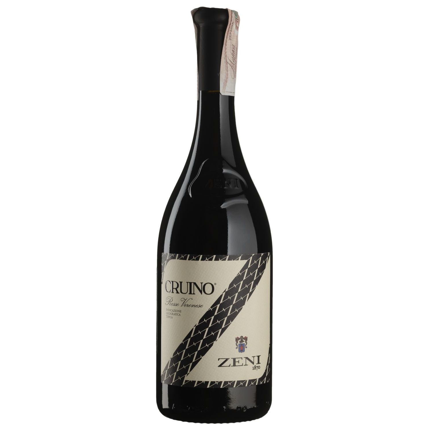 Вино Zeni Cruino Rosso Veronese 2019, червоне, сухе, 0,75 л - фото 1
