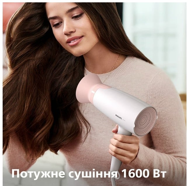 Фен для волосся Philips 3000 series, білий з рожевим (BHD300/10) - фото 6