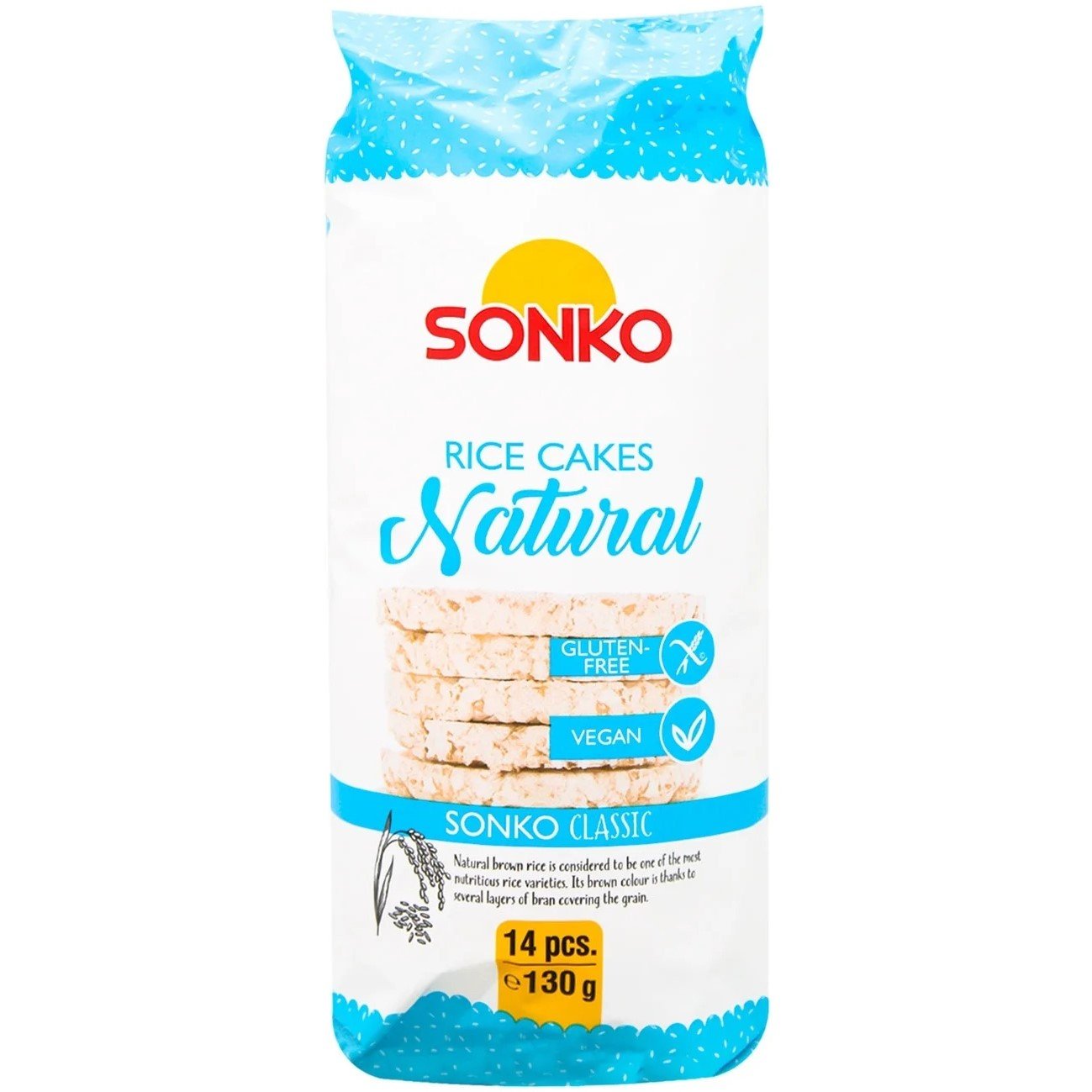 Галети рисові Sonko натуральні безглютенові 130 г (516538) - фото 1
