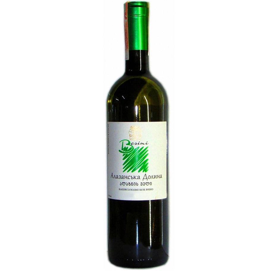 Вино Besini Alazani Valley, біле, напівсолодке, 13%, 0,75 л (8000016900848) - фото 1