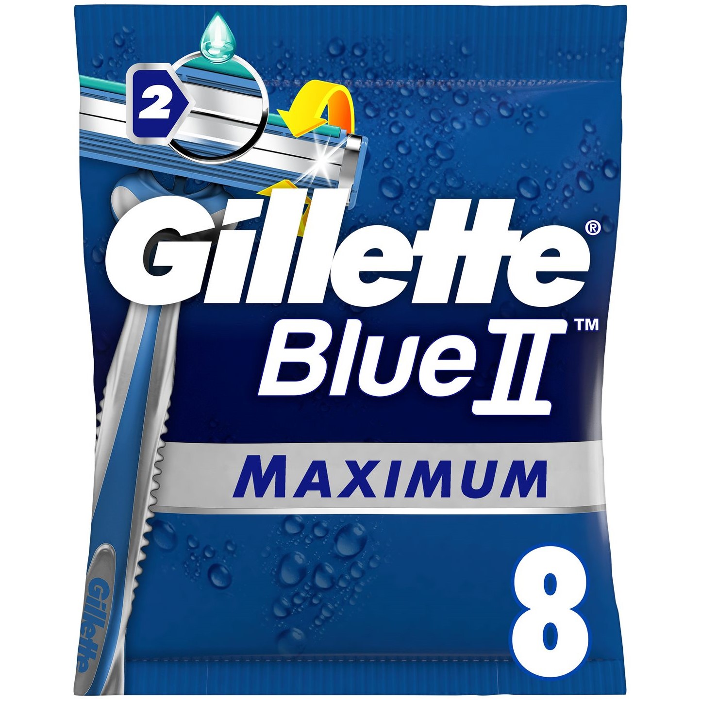 Одноразовые станки для бритья Gillette Blue 2 Max 8 шт. - фото 2