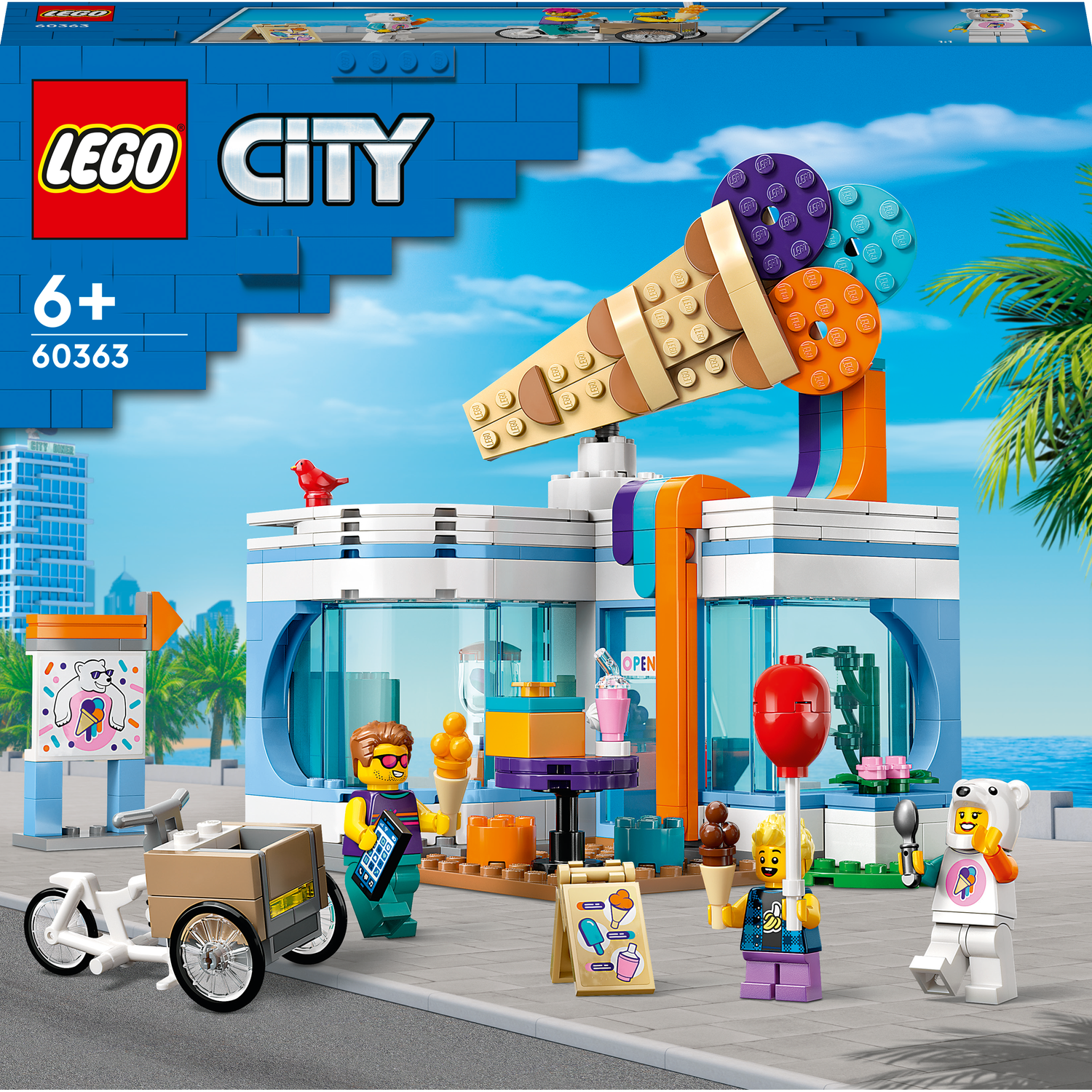 Конструктор LEGO City Магазин мороженого, 296 деталей (60363) - фото 1