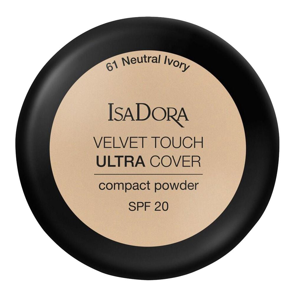 Компактна пудра для обличчя IsaDora Velvet Touch Ultra Cover SPF 20, відтінок 61 (Neutral Ivory), вага 7,5 г (551390) - фото 1