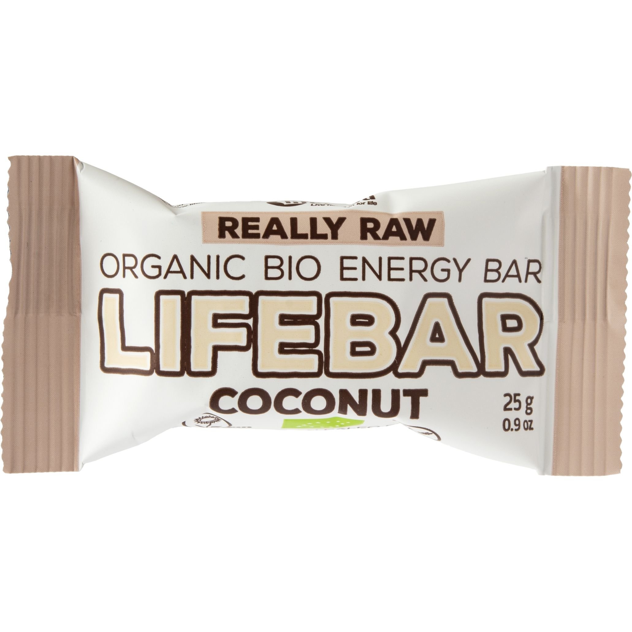 Батончик Lifefood Lifebar Кокос, міні, органічний, 25 г - фото 1