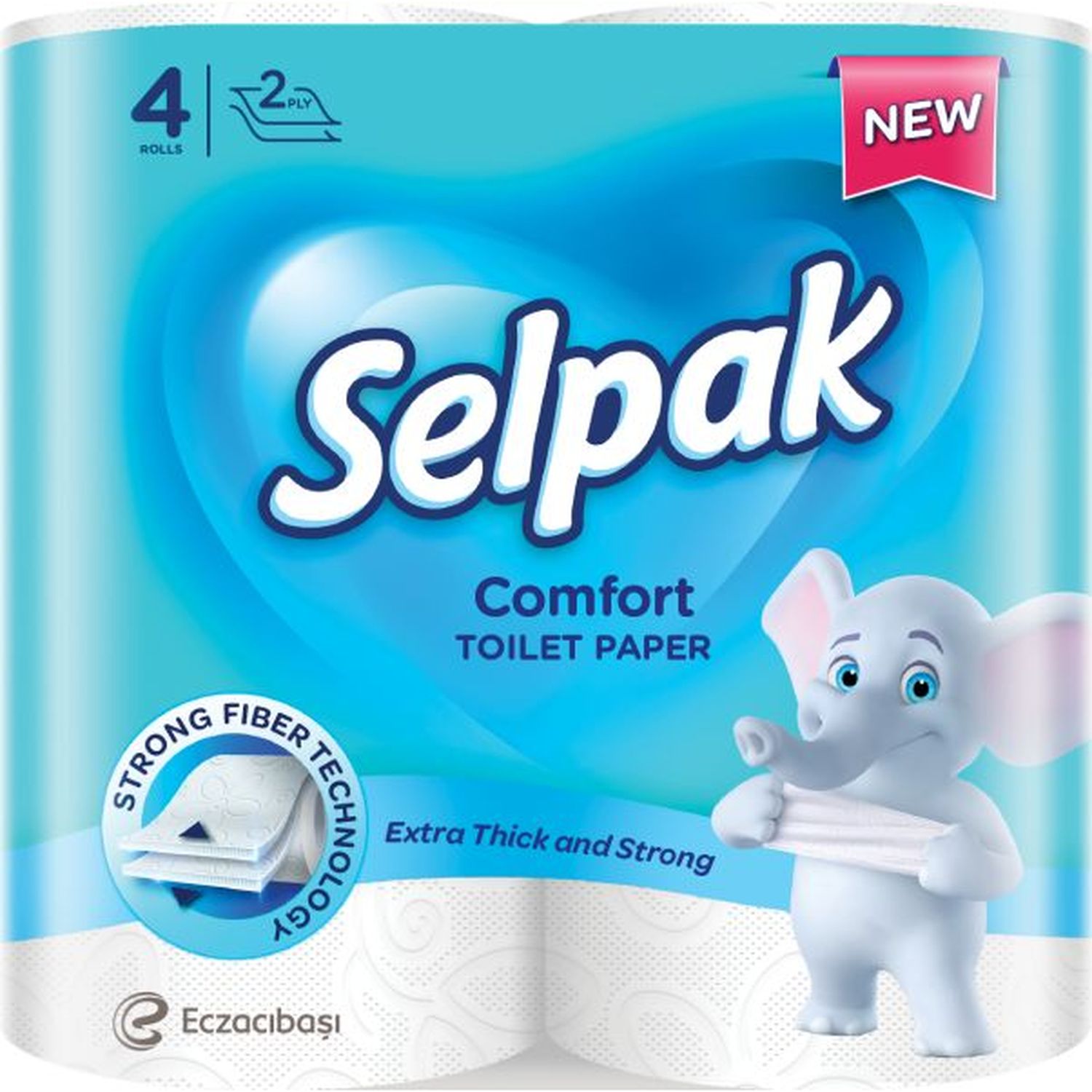 Туалетний папір Selpak Comfort двошаровий 4 рулони - фото 1