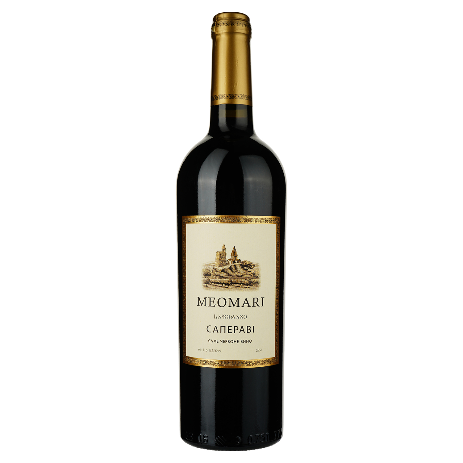 Вино Meomari Саперави, красное, 14%, 0,75 л - фото 1