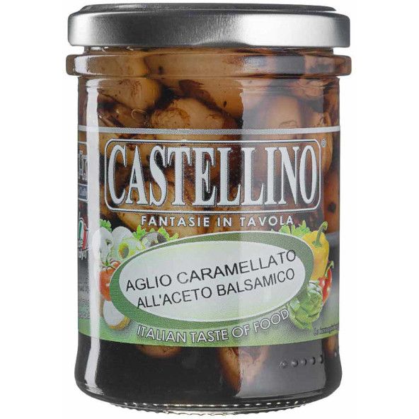 Чеснок карамелизированный Castellino в бальзамическом уксусе 180 г - фото 1