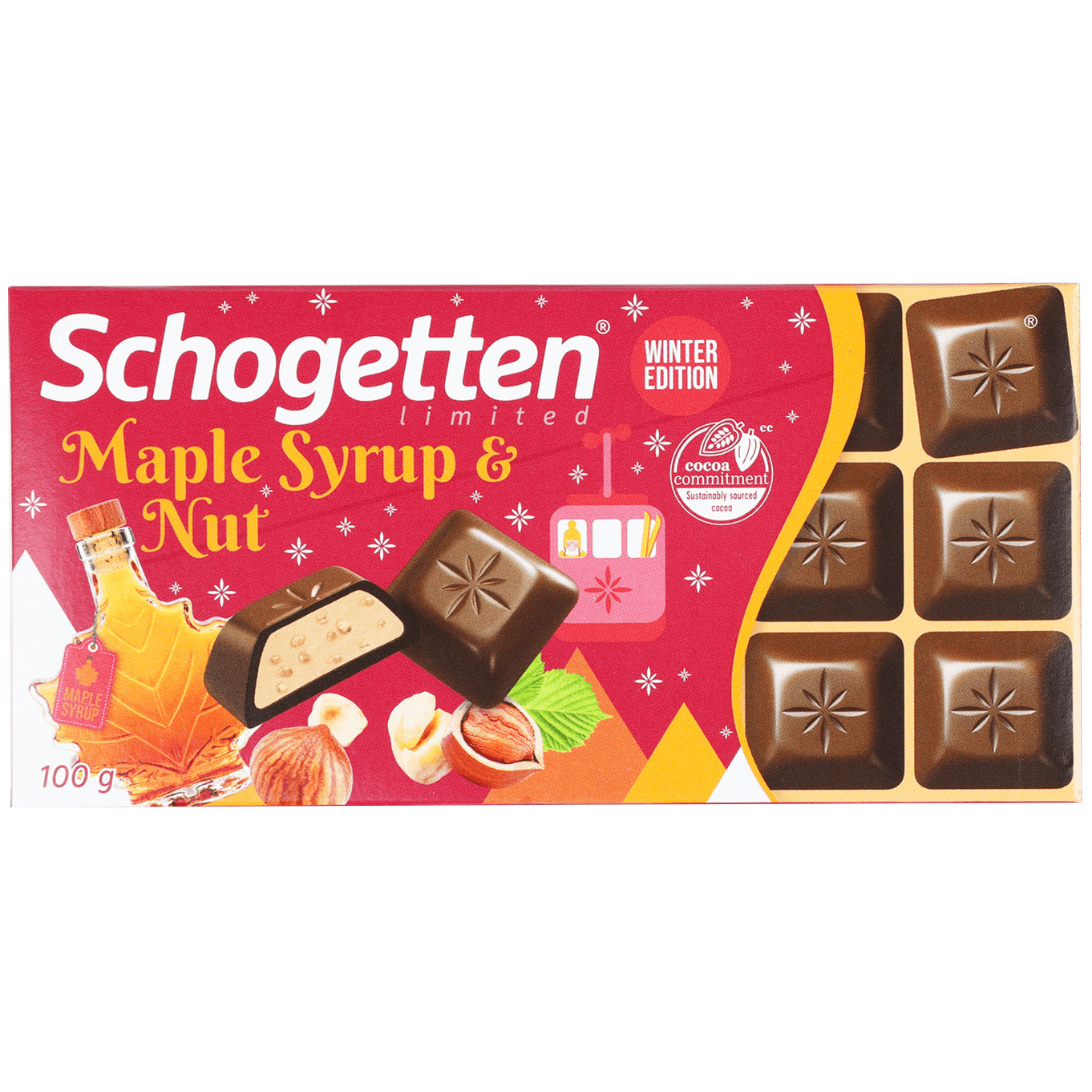 Шоколад молочний Schogetten кленовий сироп та фундук 100 г (942002) - фото 1