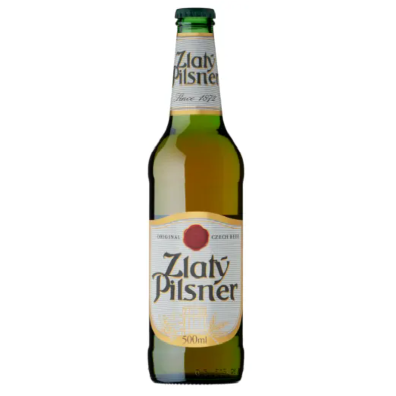 Пиво Zlaty Pilsner, светлое, 4,4%, 0,5 л (907979) - фото 1