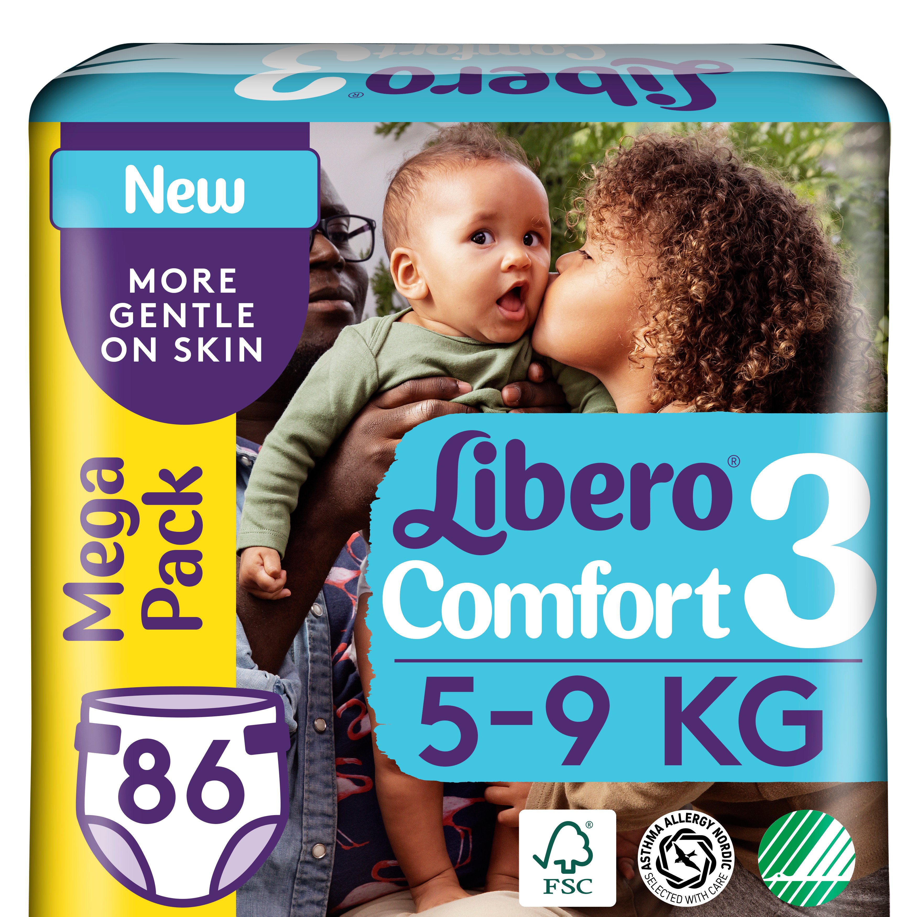 Підгузки Libero Comfort 3 (5-9 кг), 86 шт. - фото 1