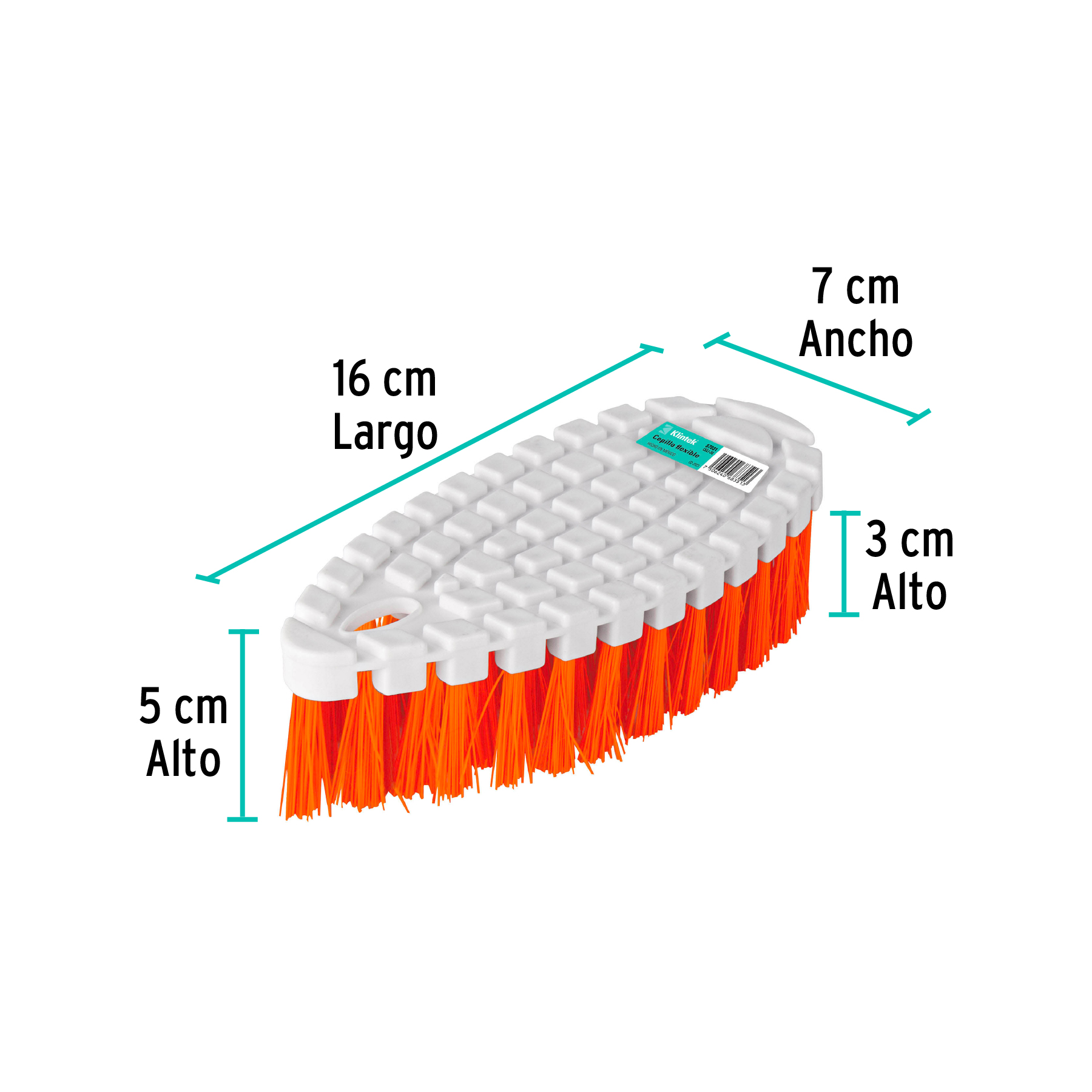 Щетка для чистки Klintek гибкая 16 см x 7 см (CELI-55) - фото 3