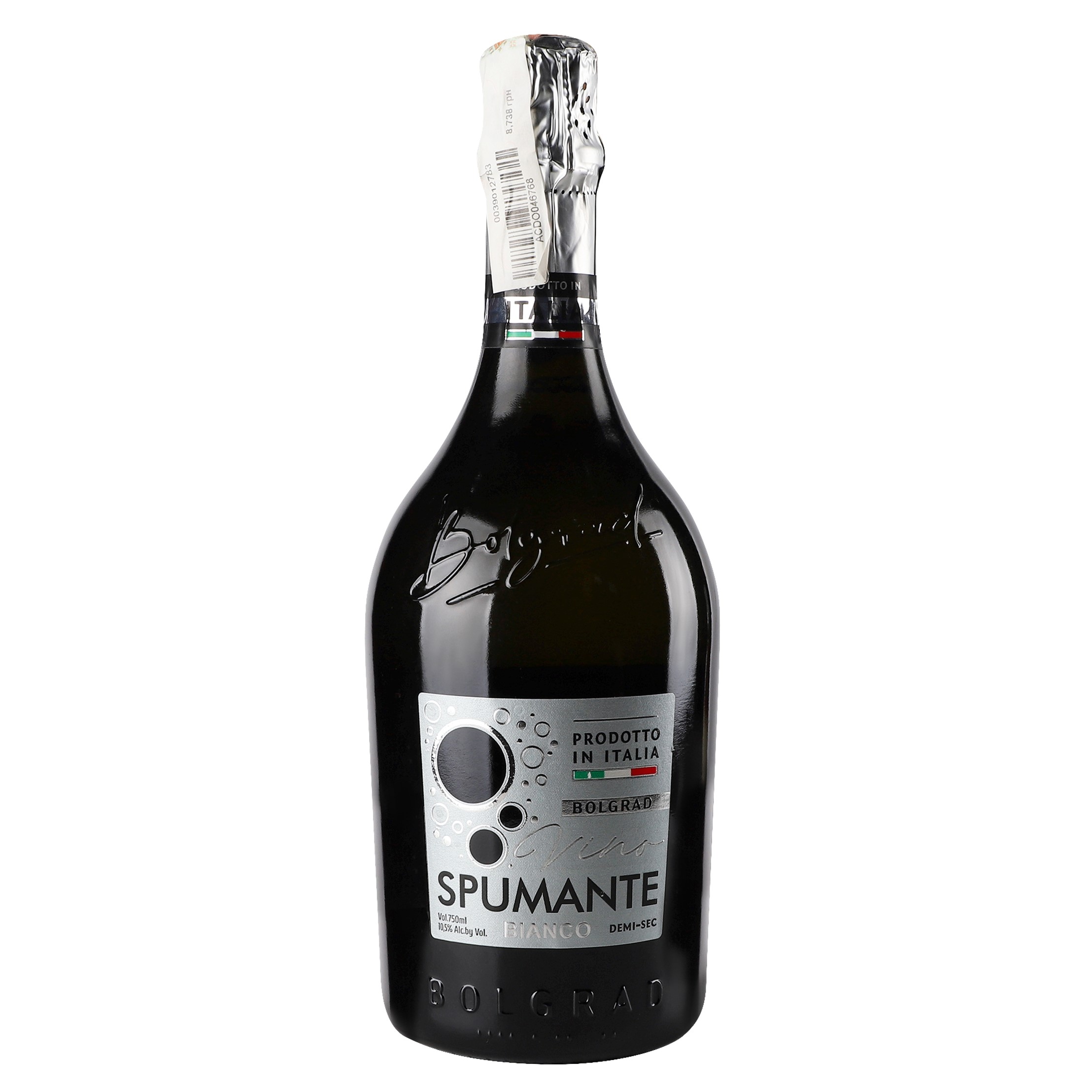 Вино игристое Bolgrad Spumante, белое, полусухое, 10,5%, 0,75 л - фото 1