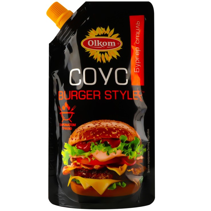 Соус Olkom Burger Style майонезний 30% 180 г - фото 1