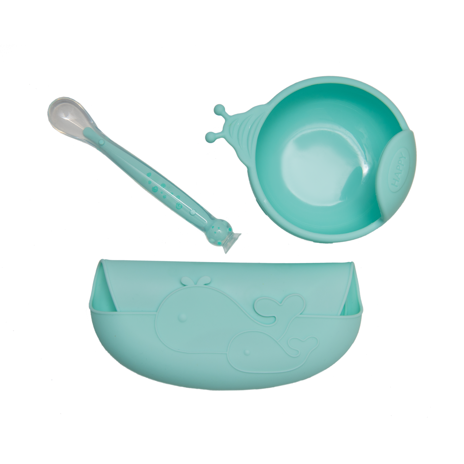Набор силиконовой посуды KinderenOK Happy Meal, голубой (260220) - фото 2