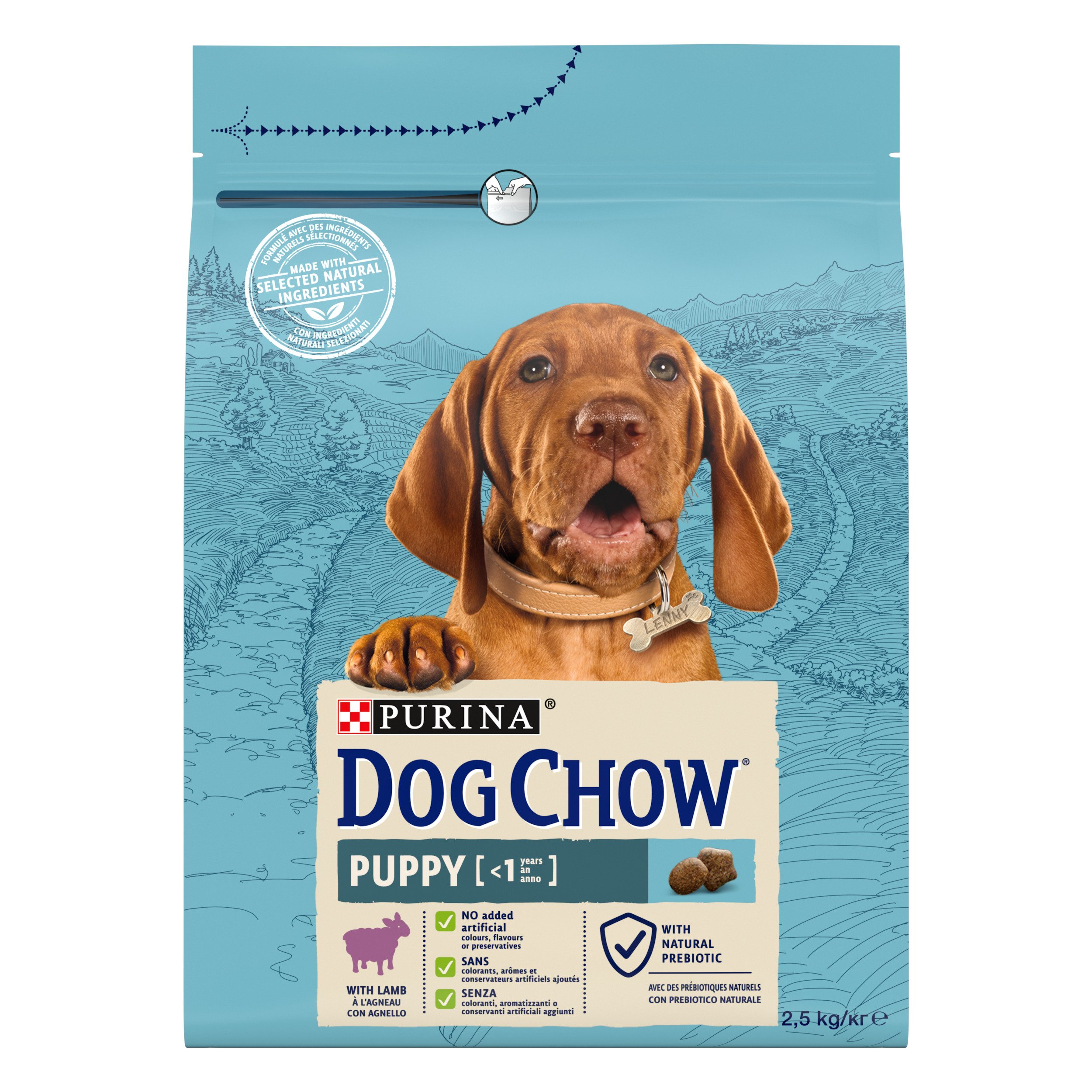 Сухий корм для цуценят Dog Chow Puppy <1, з ягням, 2,5 кг - фото 1